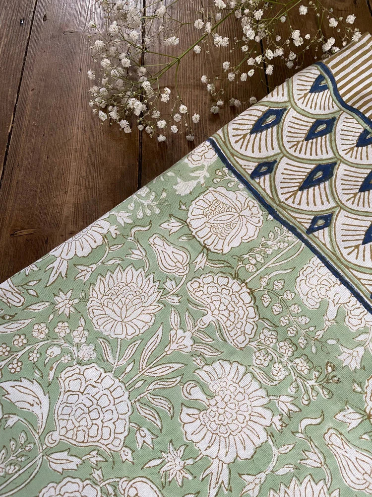 Pistachio Floral Table Cloth