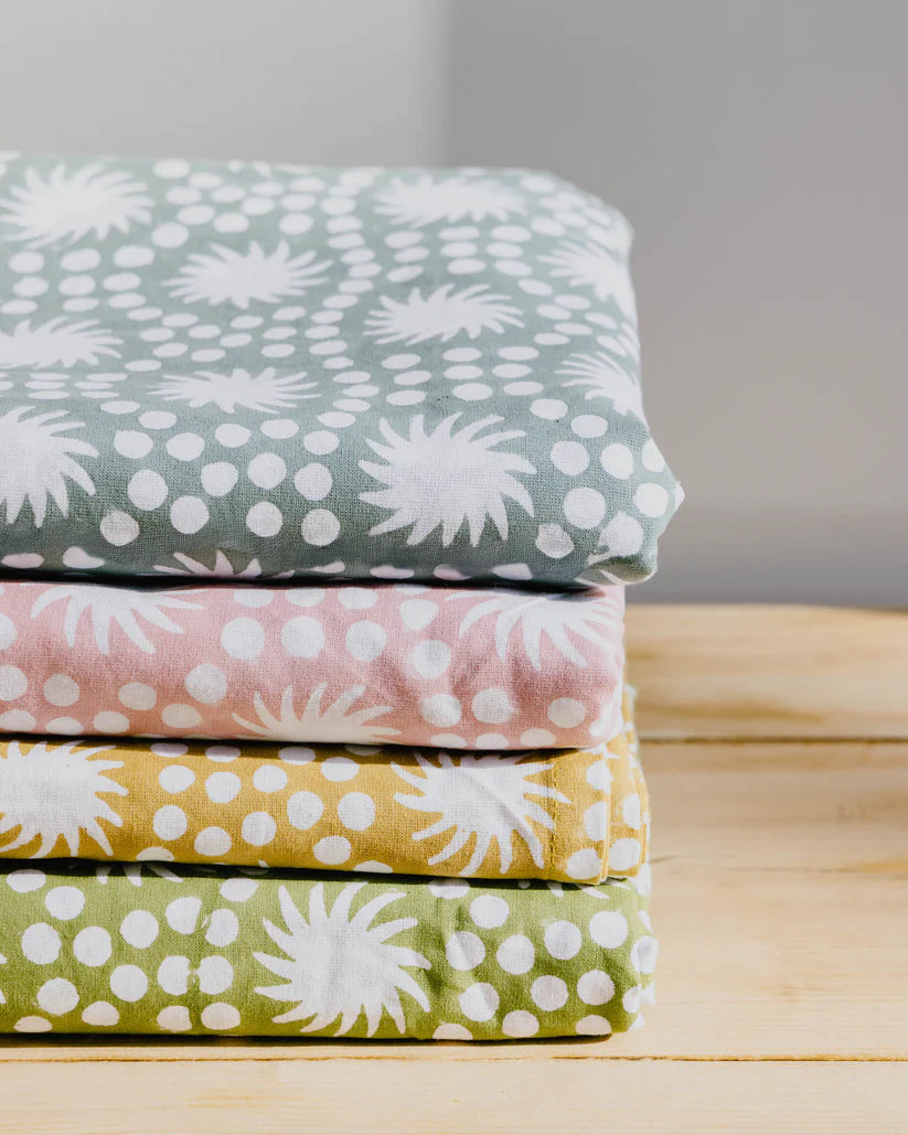 Sunburst Tablecloth - Deep Duck Egg Blue