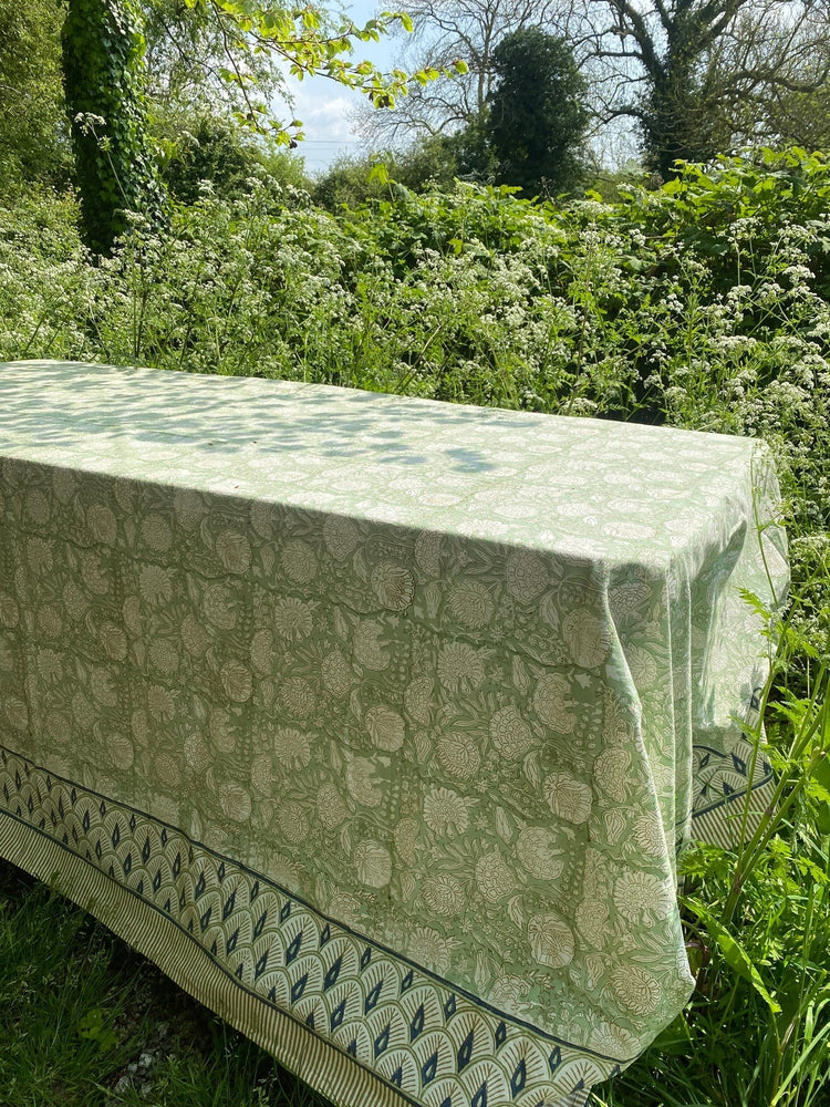 Pistachio Floral Table Cloth