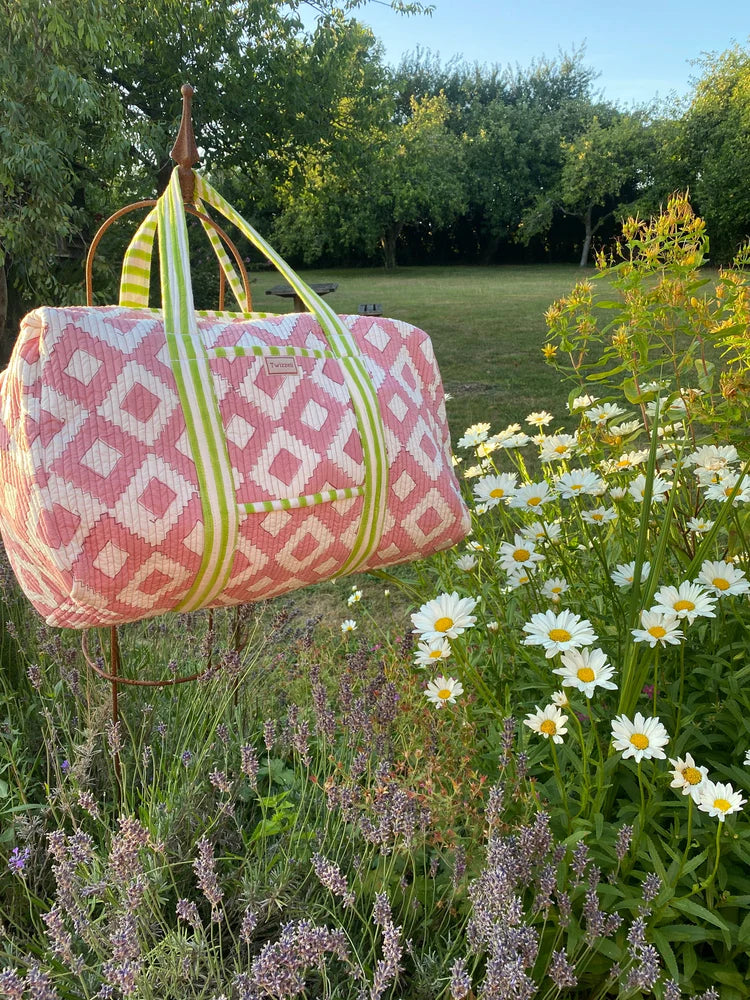 Weekender Bag - Pink Geometric