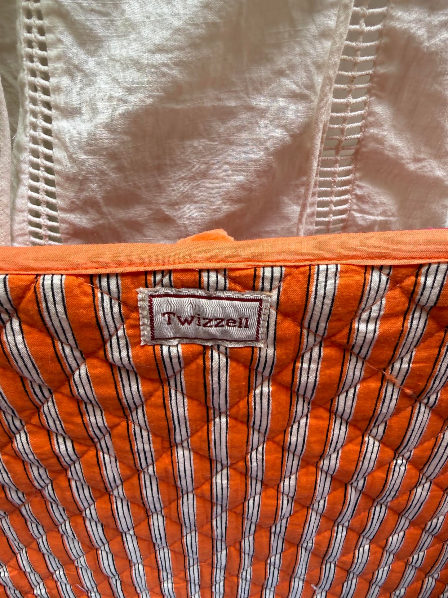 Roma Bag - Pink & Orange Striped