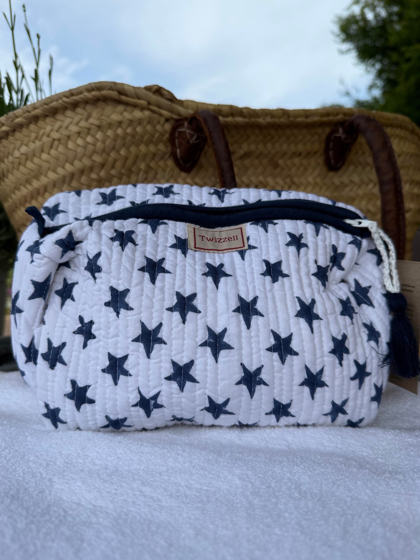 Wash Bag - Blue Stars