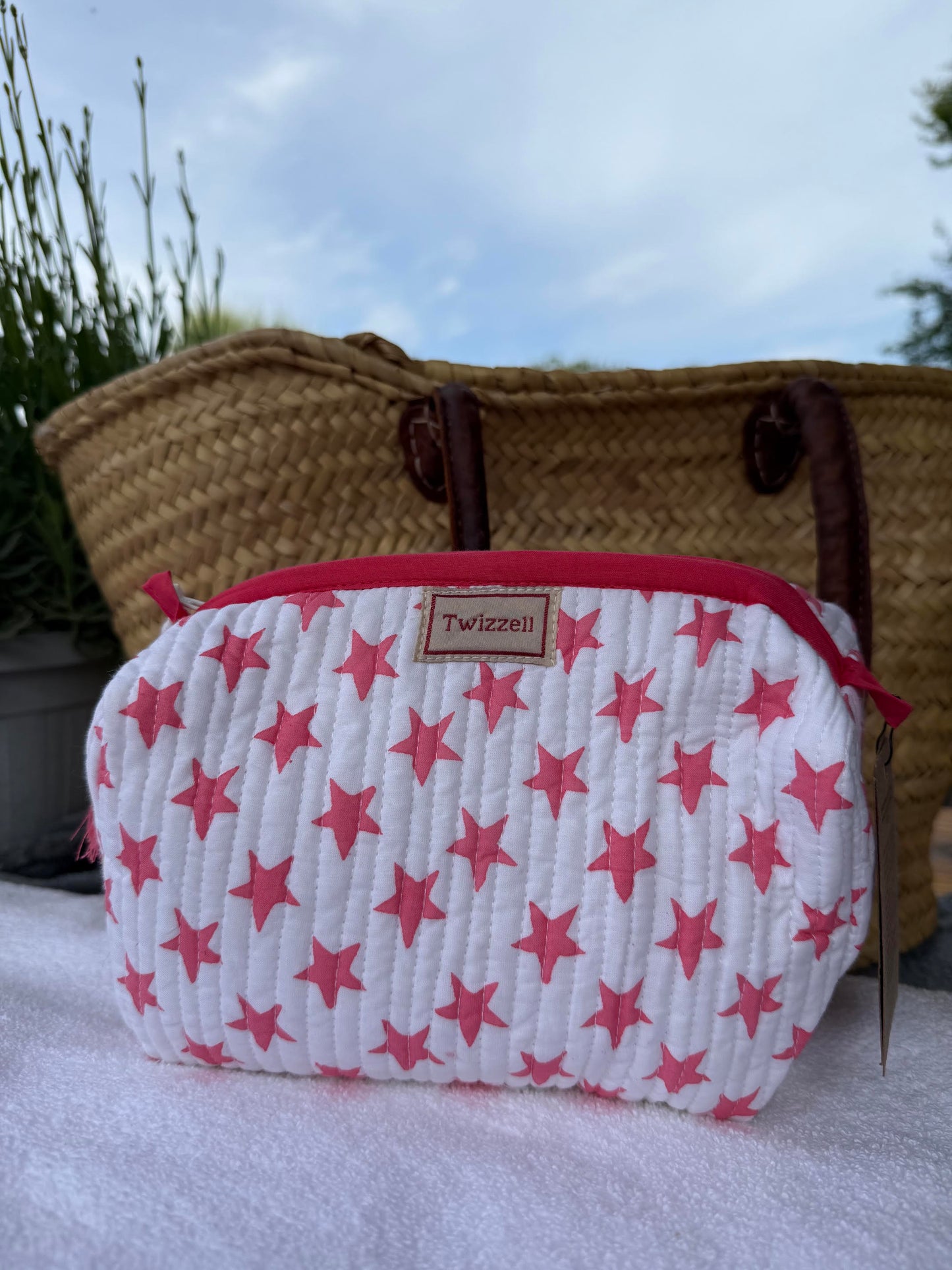 Wash Bag - Pink Stars